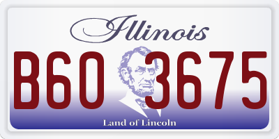 IL license plate B603675