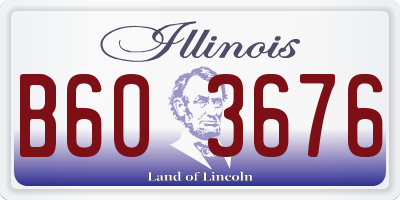 IL license plate B603676
