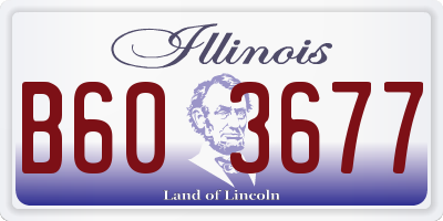 IL license plate B603677