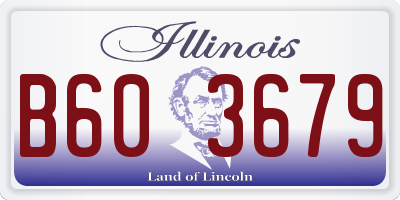 IL license plate B603679