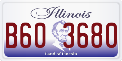 IL license plate B603680