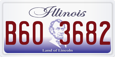 IL license plate B603682