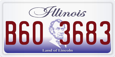IL license plate B603683