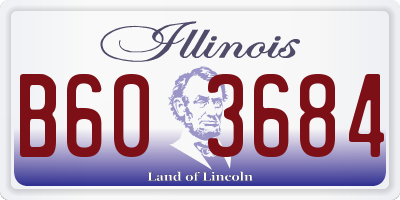 IL license plate B603684