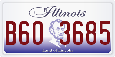 IL license plate B603685