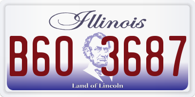 IL license plate B603687