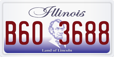 IL license plate B603688
