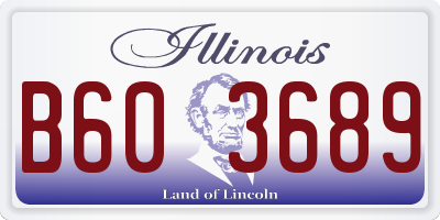 IL license plate B603689