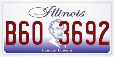 IL license plate B603692
