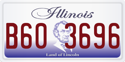 IL license plate B603696