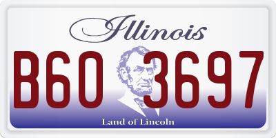 IL license plate B603697