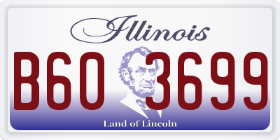 IL license plate B603699
