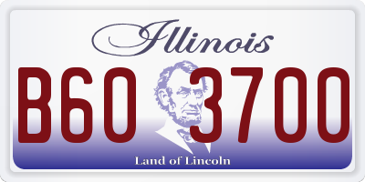 IL license plate B603700