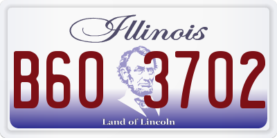 IL license plate B603702