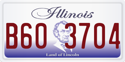 IL license plate B603704