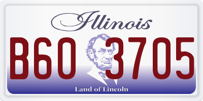 IL license plate B603705