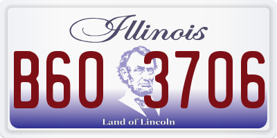 IL license plate B603706