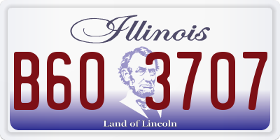 IL license plate B603707