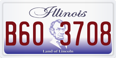 IL license plate B603708