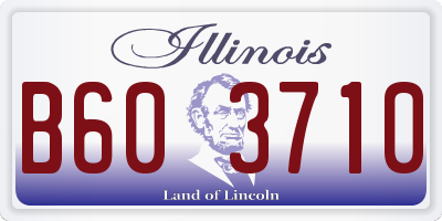 IL license plate B603710