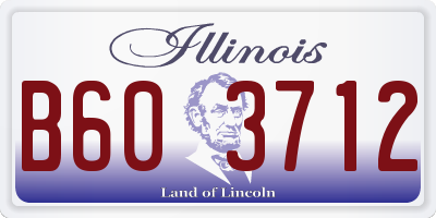 IL license plate B603712