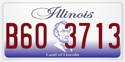 IL license plate B603713