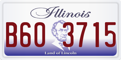 IL license plate B603715