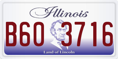 IL license plate B603716