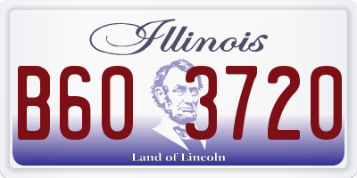 IL license plate B603720