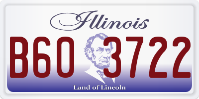 IL license plate B603722