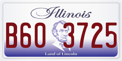IL license plate B603725