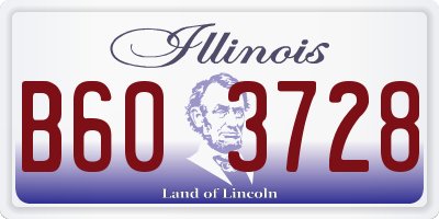 IL license plate B603728