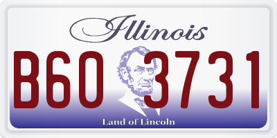 IL license plate B603731