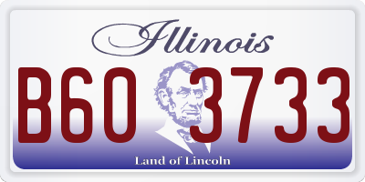 IL license plate B603733
