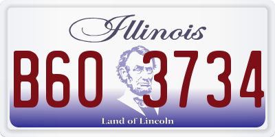 IL license plate B603734