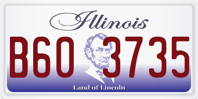 IL license plate B603735