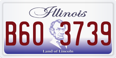 IL license plate B603739