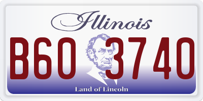 IL license plate B603740