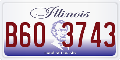 IL license plate B603743