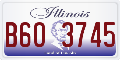 IL license plate B603745