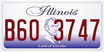 IL license plate B603747