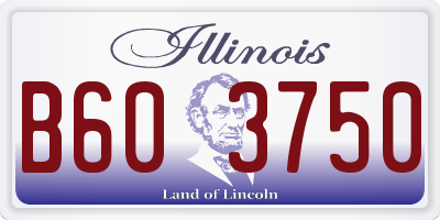 IL license plate B603750