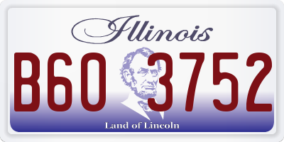 IL license plate B603752