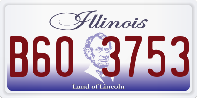 IL license plate B603753