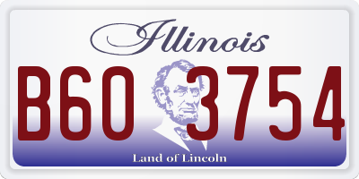 IL license plate B603754
