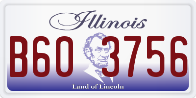 IL license plate B603756