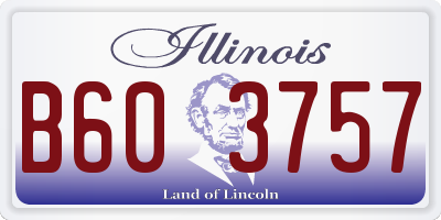 IL license plate B603757