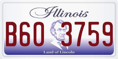 IL license plate B603759