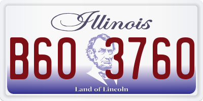 IL license plate B603760