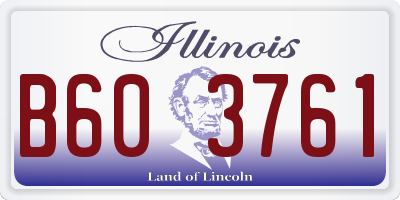 IL license plate B603761